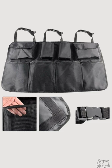 Inndream Araba Araç Oto 8 Cepli Bagaj Organizer Araba Aksesuar Bagaj Çantası - Resim 4