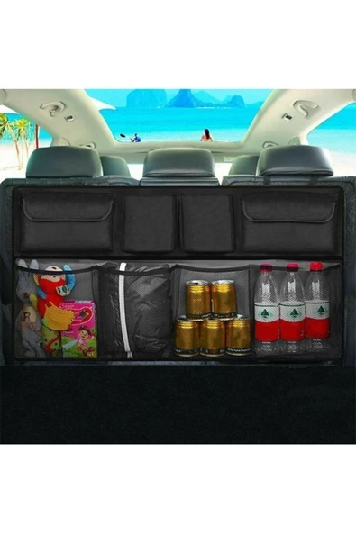 Araba Araç Içi 8 Cepli Oto Bagaj Düzenleyici Organizer Çanta Eşya Çantası - Resim 2
