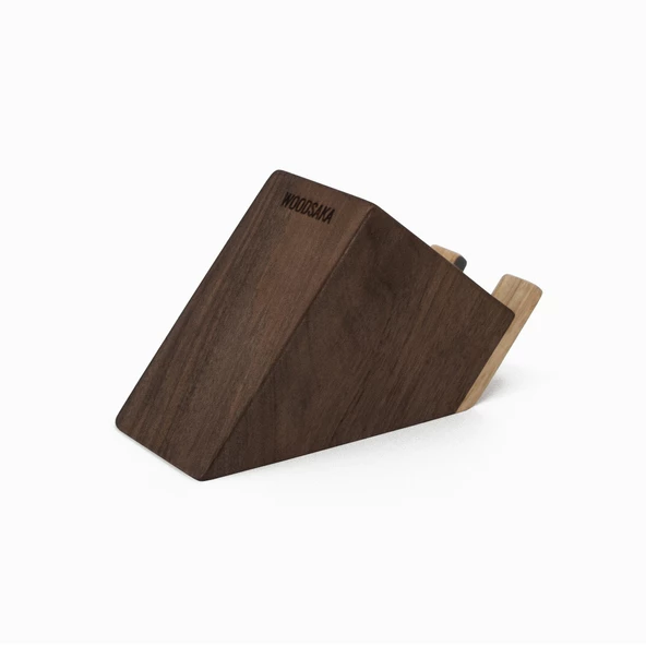 Woodsaka Blok Ceviz Telefon Standı - Ceviz & Akça - 6