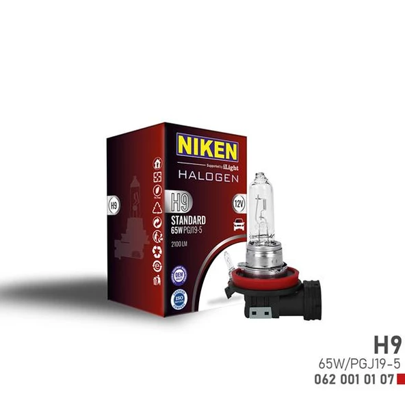 NIKEN H9 65W HALOJEN AMPUL PGJ19-5 12V