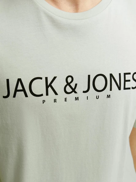 Jack&Jones Plus Oversize Minimalist Tişört - Kısa Kol Yuvarlak Yaka - Resim 4