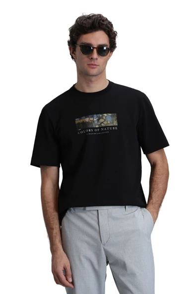 Lufian Minimalist Oversize Erkek T-Shirt - Kısa Kol - Günlük Kullanım - 3