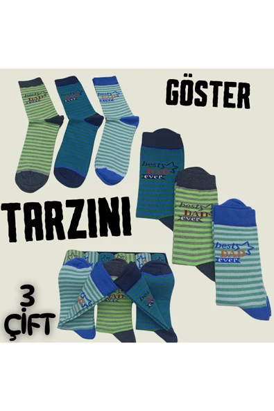 garanti çorap  Eğlenceli Desenli Unisex Soket 3 lü 1b