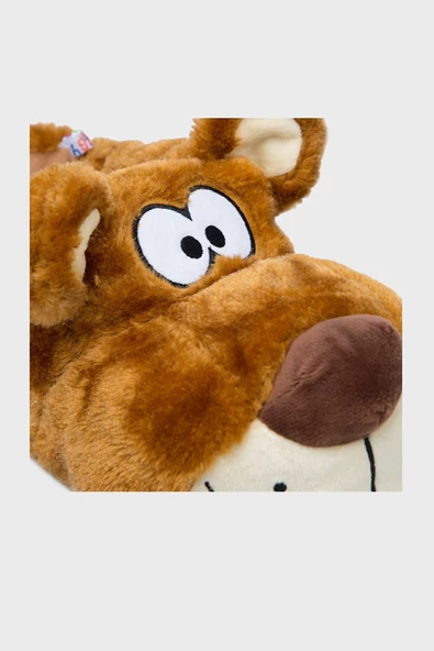 Twigy Ayı Yüzlü Peluş Erkek Terliği - Rahat ve Sıcak Kışlık - 4