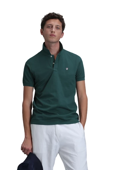 Lufian Minimalist Polo Yaka Kısa Kol Erkek T-Shirt - Günlük Şıklık