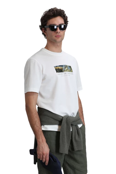 Lufian Minimalist Oversize Erkek T-Shirt - Kısa Kol - Günlük Kullanım