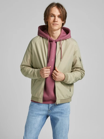 Jack&Jones Erkek Minimalist Bomber Ceket - Regular Fit