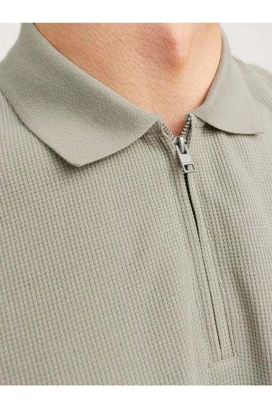 Jack&Jones Oversize Polo Yaka Minimalist Erkek T-Shirt - Kısa Kol - Resim 6