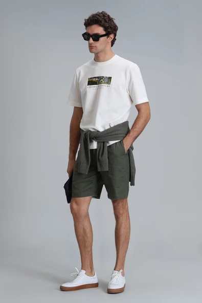 Lufian Minimalist Oversize Erkek T-Shirt - Kısa Kol - Günlük Kullanım - 6