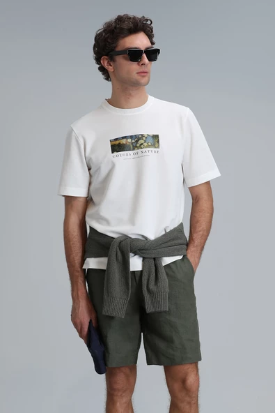 Lufian Minimalist Oversize Erkek T-Shirt - Kısa Kol - Günlük Kullanım - 7