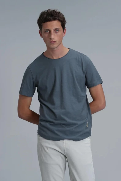 Lufian Oversize Erkek T-Shirt - Minimalist Tarz Kısa Kol Yuvarlak Yaka - 3