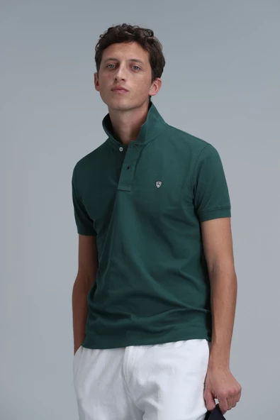 Lufian Minimalist Polo Yaka Kısa Kol Erkek T-Shirt - Günlük Şıklık - 3
