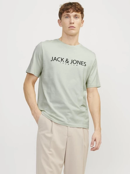 Jack&Jones Plus Oversize Minimalist Tişört - Kısa Kol Yuvarlak Yaka - Resim 2
