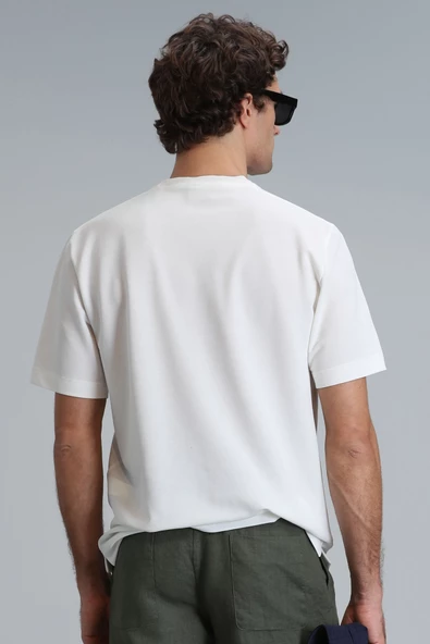 Lufian Minimalist Oversize Erkek T-Shirt - Kısa Kol - Günlük Kullanım - 8