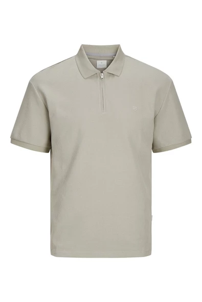 Jack&Jones Oversize Polo Yaka Minimalist Erkek T-Shirt - Kısa Kol - Resim 4
