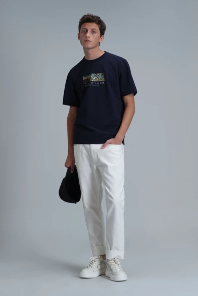 Lufian Minimalist Oversize Erkek T-Shirt - Kısa Kol - Günlük Kullanım - 11