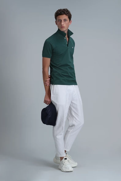 Lufian Minimalist Polo Yaka Kısa Kol Erkek T-Shirt - Günlük Şıklık - 4