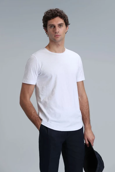 Lufian Oversize Erkek T-Shirt - Minimalist Tarz Kısa Kol Yuvarlak Yaka - 6