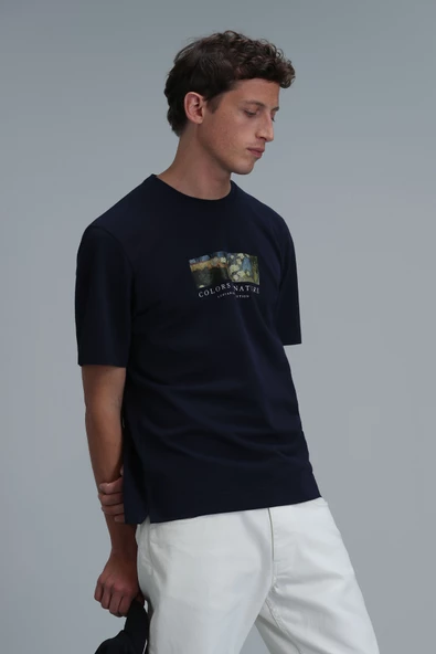 Lufian Minimalist Oversize Erkek T-Shirt - Kısa Kol - Günlük Kullanım - 12