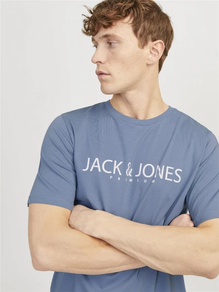 Jack&Jones Plus Oversize Minimalist Tişört - Kısa Kol Yuvarlak Yaka - Resim 10