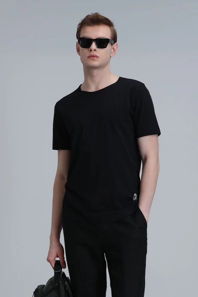 Lufian Oversize Erkek T-Shirt - Minimalist Tarz Kısa Kol Yuvarlak Yaka - 5
