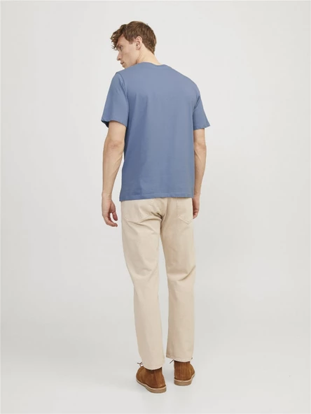 Jack&Jones Plus Oversize Minimalist Tişört - Kısa Kol Yuvarlak Yaka - Resim 11
