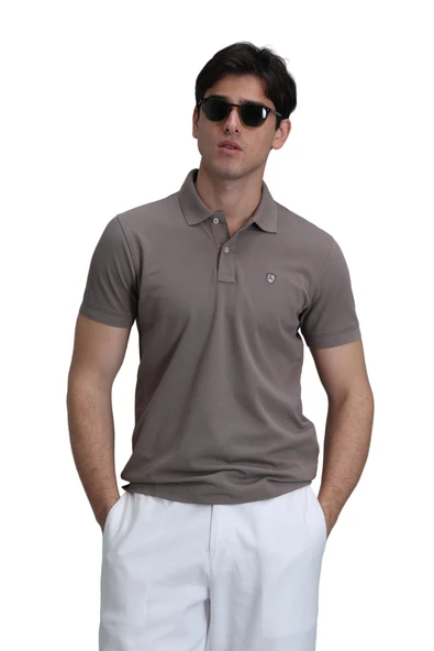 Lufian Minimalist Polo Yaka Kısa Kol Erkek T-Shirt - Günlük Şıklık - 7