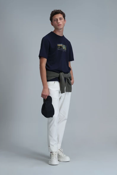 Lufian Minimalist Oversize Erkek T-Shirt - Kısa Kol - Günlük Kullanım - 9