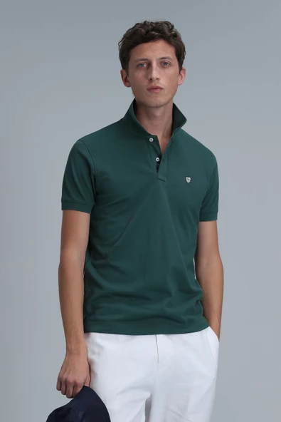 Lufian Minimalist Polo Yaka Kısa Kol Erkek T-Shirt - Günlük Şıklık - 5
