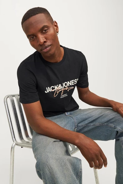 Jack&Jones Minimalist Erkek T-Shirt - Kısa Kol - Günlük - 6