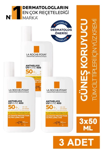 La Roche Posay Anthelios UVmune 400 Invisible Fluid SPF50+ 50 ml 3 Adet