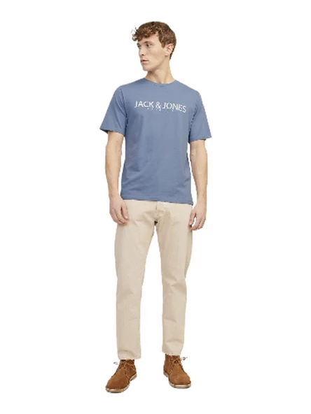 Jack&Jones Plus Oversize Minimalist Tişört - Kısa Kol Yuvarlak Yaka - Resim 6