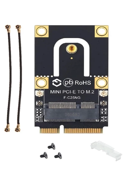 Alfais 5088 Mini Pci-e Express To M.2 Ngff Wifi Wireless Bluetooth Çevirici Dönüştürücü Kart