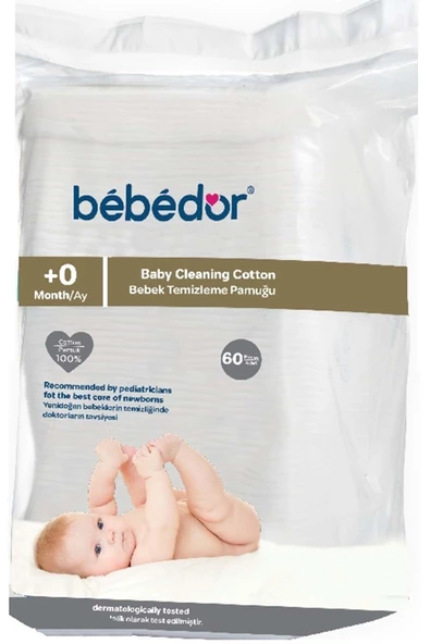 Bebedor Bebek Temizleme Pamuğu 60'lı 5 Paket - 2