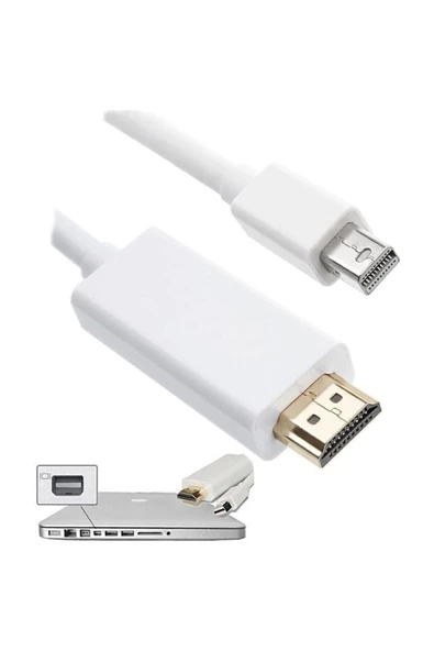 Zilevo Apple Macbook Mini Displayport (THUNDERBOLT) To Hdmı Kablo 1080p - 1.8m - Resim 2