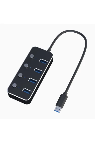 Zilevo Usb 3.0 4 Port Hub Switch Alüminyum Kasa 5Gbps Yüksek Hız - 2