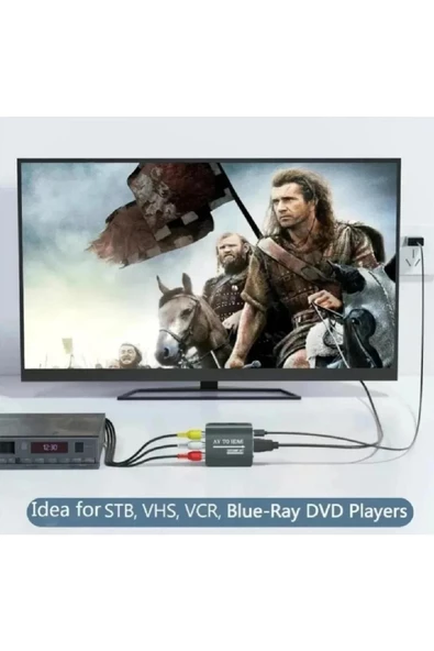Zilevo Av To Hdmi Çevirici 3 RcA To Hdmi Dönüştürücü Adaptör - 4