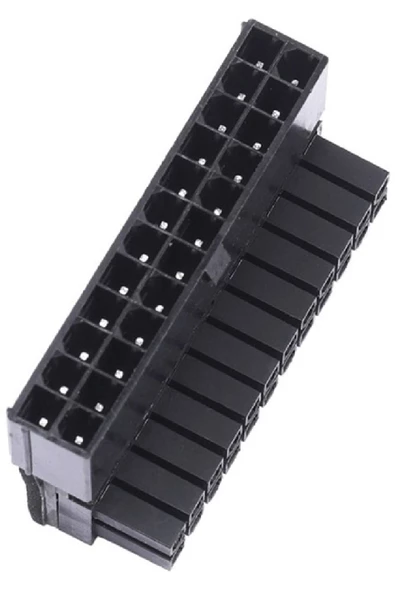 Alfais 4982 ATX 24 Pin to Erkek Dişi Anakartlar için 90 Derece Açı Dönüştürücü Adaptör - Resim 3