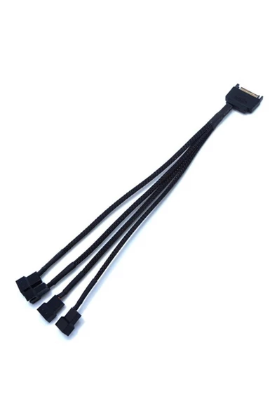 Zilevo Sata Fan Power Kablosu 4 Port Y Pin PWM Çoklayıcı Splitter Fan Kablosu - Resim 2