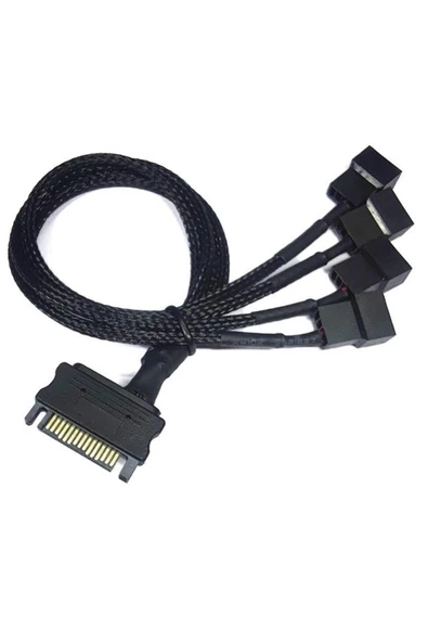 Zilevo Sata Fan Power Kablosu 4 Port Y Pin PWM Çoklayıcı Splitter Fan Kablosu ürün görseli