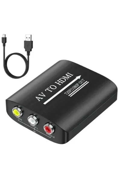 Zilevo Av To Hdmi Çevirici 3 RcA To Hdmi Dönüştürücü Adaptör