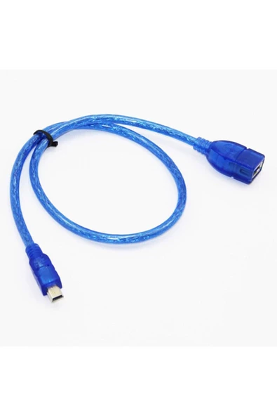 Zilevo 5 Pin Mini Usb Erkek - Usb Dişi Kablo 20cm - Resim 7