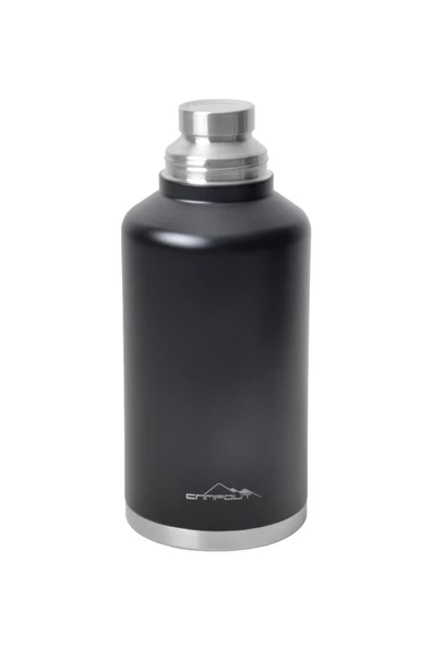 Campout Çift Katmanlı Termos Siyah 2000 Ml - 5