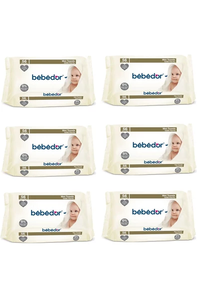 Bebedor Pudra Kokulu Islak Havlu 56'lı 636 6 paket