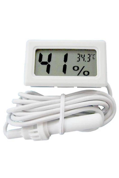 AEK-Tech Prob Kuluçka Nem Ölçer Termometre (beyaz) - Higrometre - 2 Yıl - 6