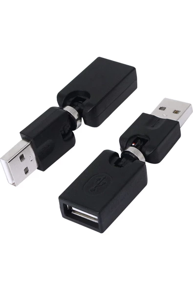 Alfais 5264 Usb To Dişi Erkek 360 Derece Dönebilen Çevirici Dönüştürücü Adaptör - 2
