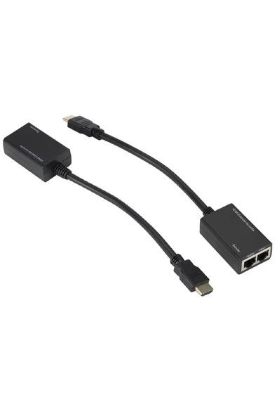Alfais 4757 Hdmi Rj45 Cat5e 6 Extender Uzatıcı Uzatma Aparatı Adaptör 1080p - Resim 3
