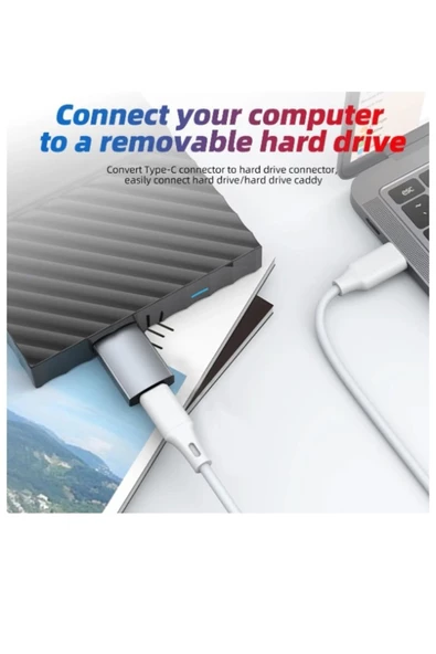 Zilevo Type C To Micro B Usb Çevirici Dönüştürücü Adaptör Bağlantı Aparatı - Resim 8