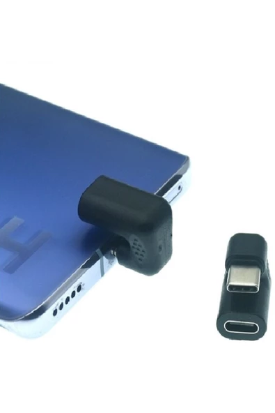 Alfais 5096 Type C To Type C Dişi Erkek 180 Derece Dirsek Çevirici Dönüştürücü Adaptör - Resim 3
