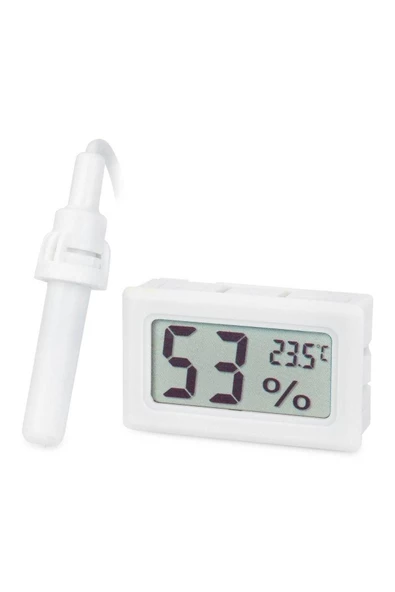 AEK-Tech Prob Kuluçka Nem Ölçer Termometre (beyaz) - Higrometre - 2 Yıl